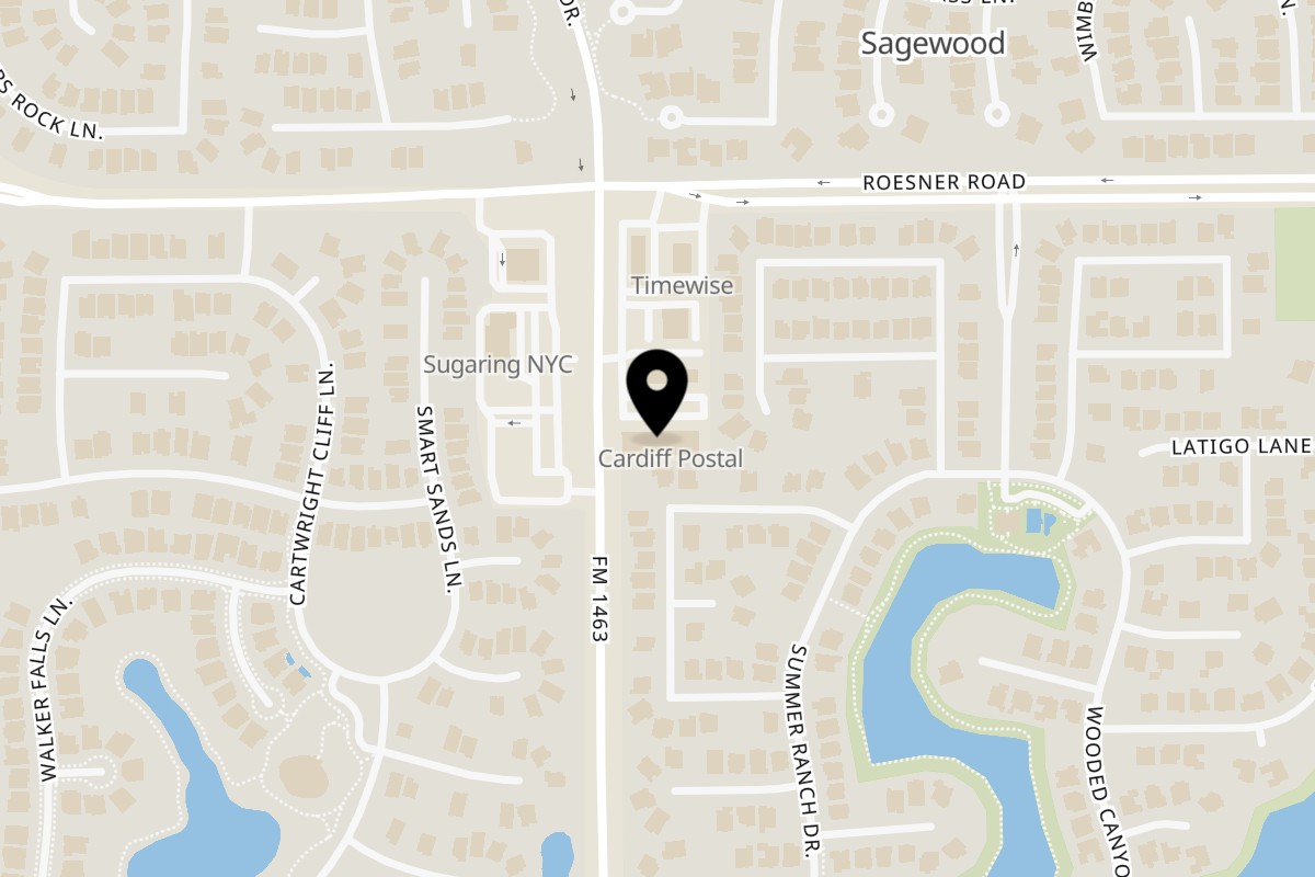 Map showing the location of iWok Katy on 4031 Farm to Market 1463 in Katy